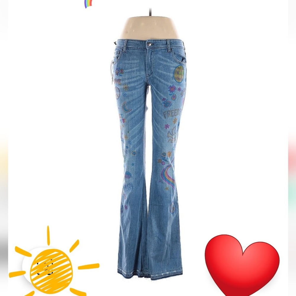 NWOT SeaFarer Graffiti Painted Syrena Jeans